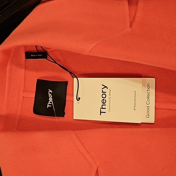 💕THEORY💕 Clairene Luxe Blazer Coat Wool Cashmere Blend Pink Orchid Large L NWT - Picture 15 of 16